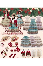 Lily Berry Antique Strawberry Blouse Cardigan Skirt Salopette and JSKs(Reservation/Full Payment Without Shipping)